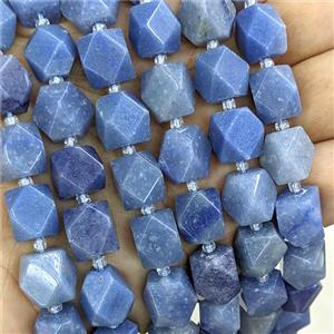 Blue Aventurine Nugget Beads Freeform Faceted, approx 9-12mm [GB26094]