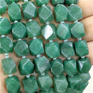 Green Aventurine Nugget Beads Freeform Faceted, approx 9-12mm [GB26095]