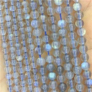 Natural Labradorite Beads Smooth Round Tiny, approx 4mm [GB26118-4MM]