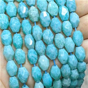 Natural Amazonite Barrel Beads Faceted, approx 7-12mm [GB26181]