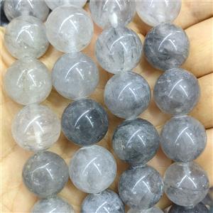 Natural Gray Cloudy Quartz Beads Smooth Round, approx 16mm [GB26293]