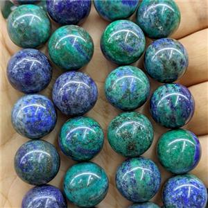 Natural Azurite Beads Dye Smooth Round, approx 16mm [GB26296]