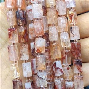 Natural Red Hematoid Quartz Tube Beads, approx 7-14mm [GB26543]
