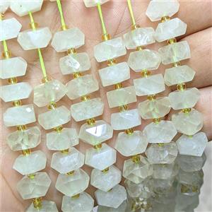 Natural Lemon Quartz Heishi Beads Faceted, approx 6x11mm [GB26555]