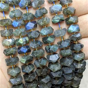 Natural Labradorite Heishi Beads Faceted, approx 6x11mm [GB26556]