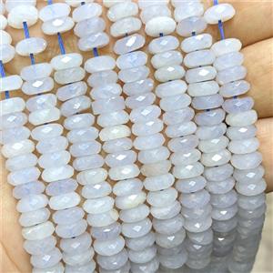Natural Blue Scorolite Heishi Spacer Beads Faceted, approx 3x8mm [GB26573]