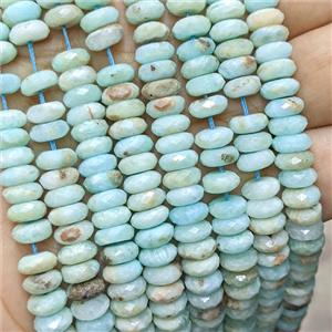 Natural Blue Hemimorphite Heishi Beads Faceted, approx 3x8mm [GB26575]