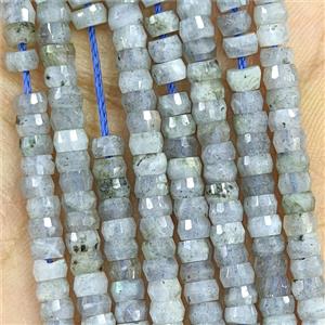 Natural Labradorite Heishi Beads Faceted, approx 2x4mm [GB26586]