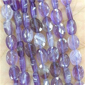 Natural Purple Amethyst Oval Beads Faceted, approx 6x8mm [GB26591]