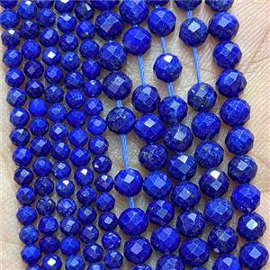 Natural Blue Lapis Lazuli Beads Faceted Round, approx 3mm [GB26607-3MM]