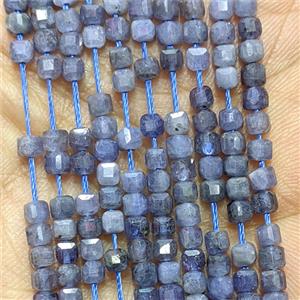 Natural Tanzanite Cube Beads Faceted Blue, approx 3mm [GB26631]