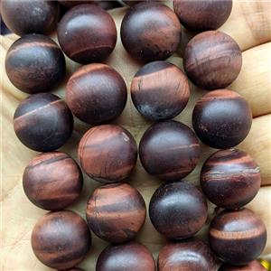 Red Tiger Eye Stone Round Beads Matte, approx 16mm [GB26639]