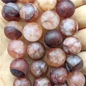 Natural Red Hematoid Quartz Beads Matte Round, approx 16mm [GB26640]