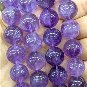 Natural Purple Amethyst Beads Smooth Round, approx 16mm [GB26647]
