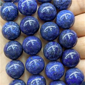 Natural Blue Lapis Lazuli Beads Smooth Round Dye, approx 16mm [GB26653]