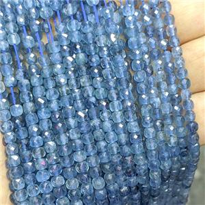 Natural Blue Aquamarine Beads Faceted Cube, approx 4mm [GB26657]