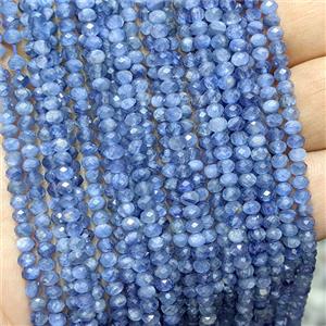 Natural Blue Kyanite Rondelle Beads Faceted AA-Grade, approx 3x4mm [GB26660]
