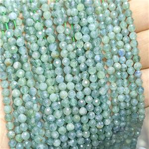 Natural Green Kyanite Beads Faceted Round, approx 4mm [GB26662]