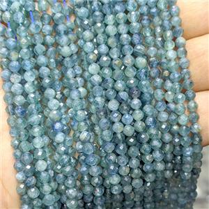 Natrual GreenBlue Kyanite Beads Faceted Round, approx 4mm [GB26663]