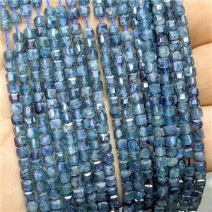 Natural Blue Kyanite Beads Faceted Cube, approx 3mm [GB26666]