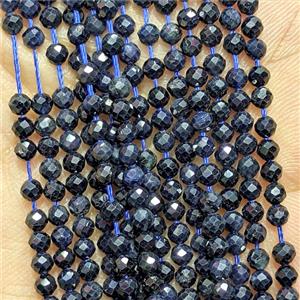 Natural Darkblue Sapphire Round Beads Tiny Faceted, approx 3mm [GB26668]