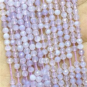 Natural Lavender Opal Beads Faceted Round, approx 3mm [GB26671]