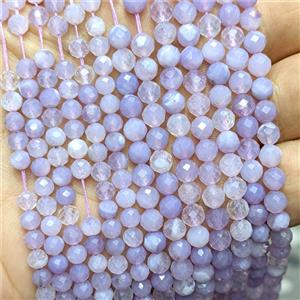 Natural Lavender Opal Round Beads Faceted, approx 5mm [GB26672-5MM]