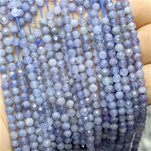 Natural Tanzanite Beads Blue Faceted Round, approx 4mm [GB26677]