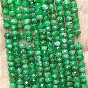 Natural Tsavorite Garnet Beads Faceted Rondelle Green, approx 3x4mm [GB26682]