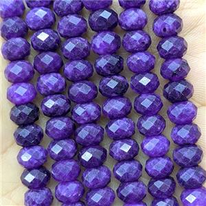 Purple Jade Beads Faceted Rondelle Dye, approx 5x8mm [GB26698]