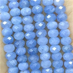 Blue Jade Beads Faceted Rondelle Dye, approx 5x8mm [GB26700]