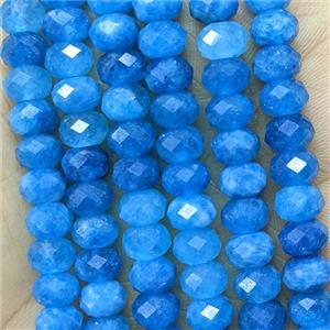 Skyblue Jade Beads Faceted Rondelle Dye, approx 5x8mm [GB26701]