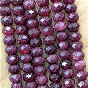 Red Jade Beads Faceted Rondelle Dye, approx 5x8mm [GB26703]