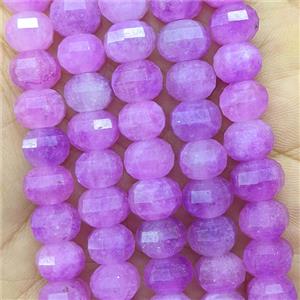 Lavender Jade Pumpkin Beads Faceted Dye, approx 7x10mm [GB26744]
