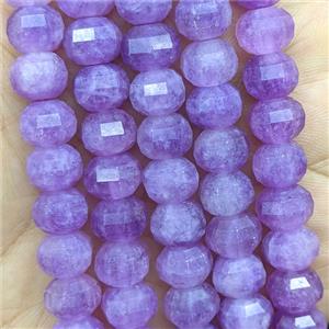 Purple Jade Pumpkin Beads Faceted Dye, approx 7x10mm [GB26746]