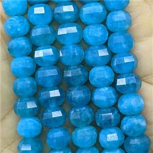 Teal Jade Pumpkin Beads Faceted Dye, approx 7x10mm [GB26747]