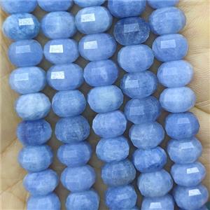 Blue Jade Pumpkin Beads Faceted Dye, approx 7x10mm [GB26749]