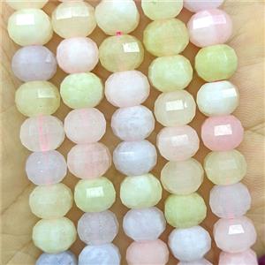 Jade Pumpkin Beads Faceted Dye Multicolor, approx 7x10mm [GB26755]
