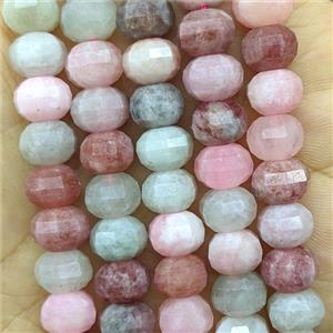 Jade Pumpkin Beads Faceted Dye Multicolor, approx 7x10mm [GB26756]
