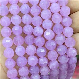 Lavender Dye Jade Round Beads Cutted, approx 10mm [GB26760]