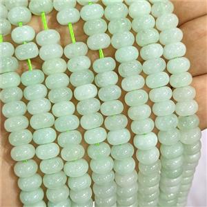Lt.green Dye Jade Beads Smooth Rondelle, approx 5x8mm [GB26781]
