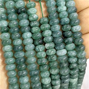 Green Dye Jade Beads Smooth Rondelle, approx 5x8mm [GB26782]