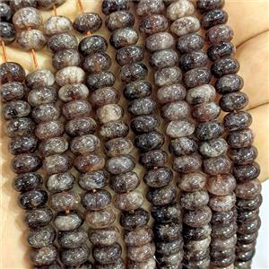 Deepgray Dye Jade Beads Smooth Rondelle, approx 5x8mm [GB26783]