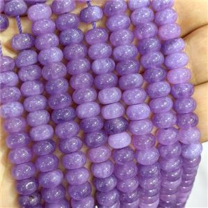 Lavender Dye Jade Beads Smooth Rondelle, approx 5x8mm [GB26786]
