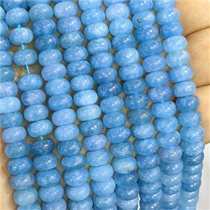 Blue Dye Jade Beads Smooth Rondelle, approx 5x8mm [GB26787]