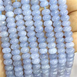 Blue Dye Jade Beads Smooth Rondelle, approx 5x8mm [GB26790]