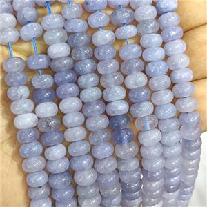 Lt.blue Dye Jade Beads Smooth Rondelle, approx 5x8mm [GB26791]