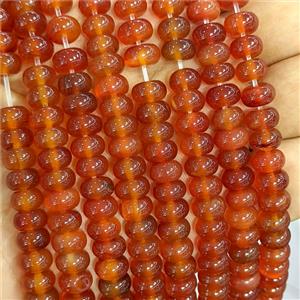 Red Dye Jade Beads Smooth Rondelle, approx 5x8mm [GB26793]