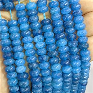 Blue Dye Jade Beads Smooth Rondelle, approx 5x8mm [GB26799]