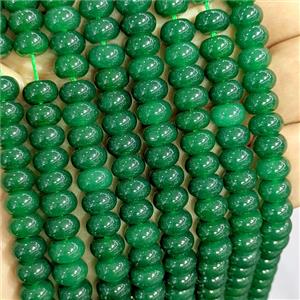 Green Dye Jade Beads Smooth Rondelle, approx 5x8mm [GB26802]